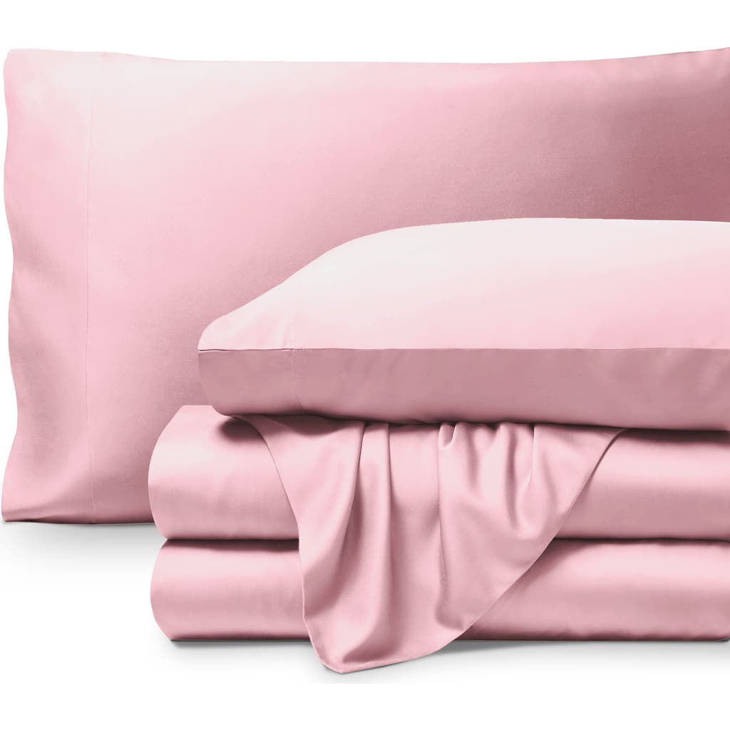 Bare Home Cooling Rayon Sheet Set In Pink
