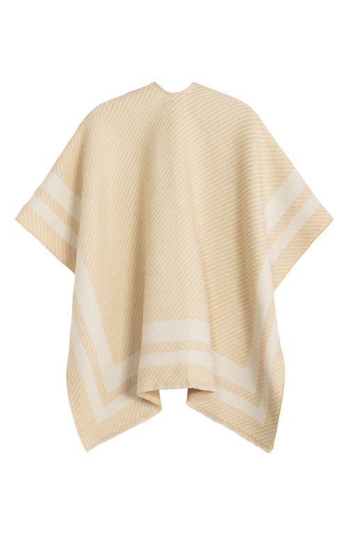 Ralph Lauren Lauren  Border Stripe Ruana In Neutral
