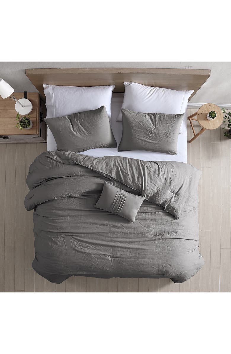 Modern Threads 4-Piece Garment-Washed Comforter Set - Beck Dark Rose - Queen, Alternate, color, 