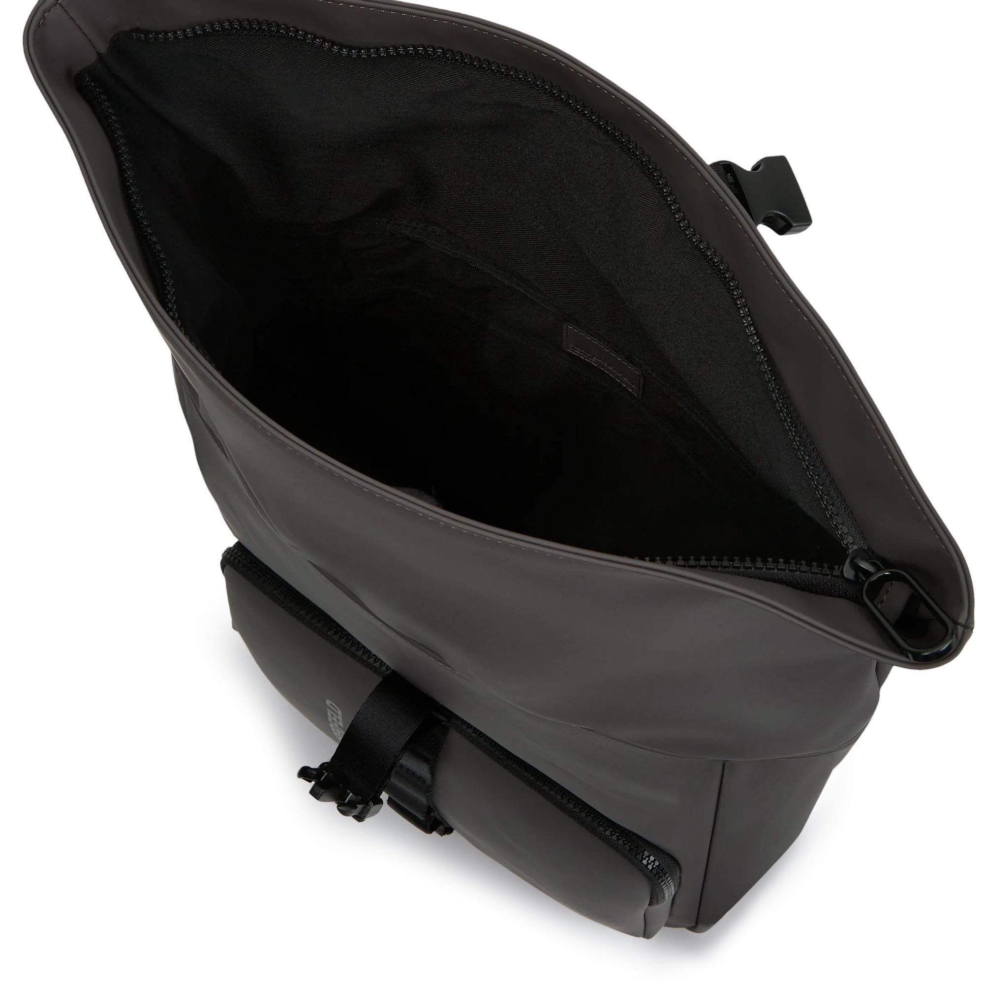 Men's Coated Faux-Leather Roll Top Backpack, Alternate, color, Magnet