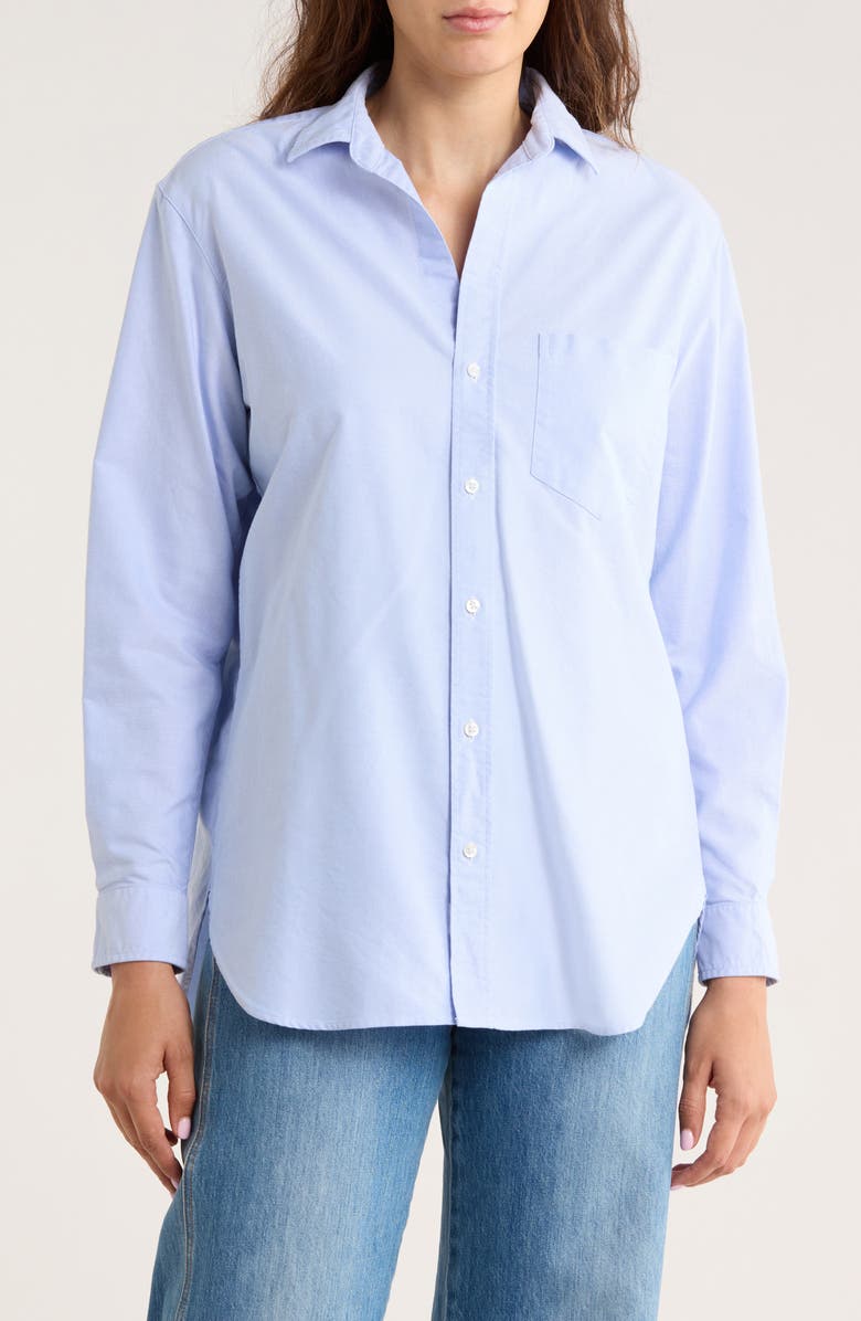 Frank & Eileen Joedy Boyfriend Button-Up Shirt, Main, color, Light Blue