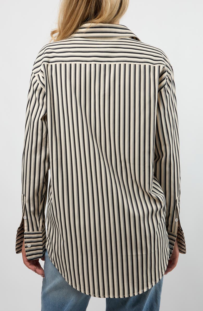 Viens Avec Moi The Port Stripe Button-Up Shirt, Alternate, color, 