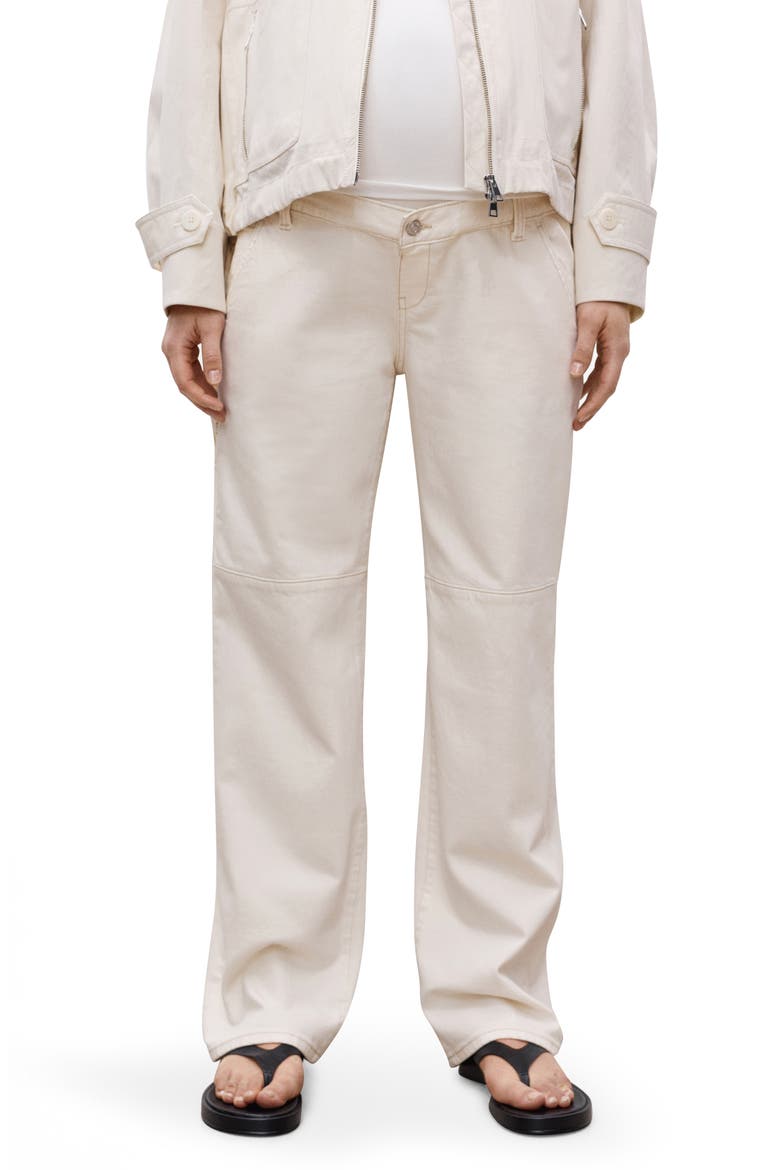 Wide Leg Leg Maternity Jeans, Main, color, OFF WHITE