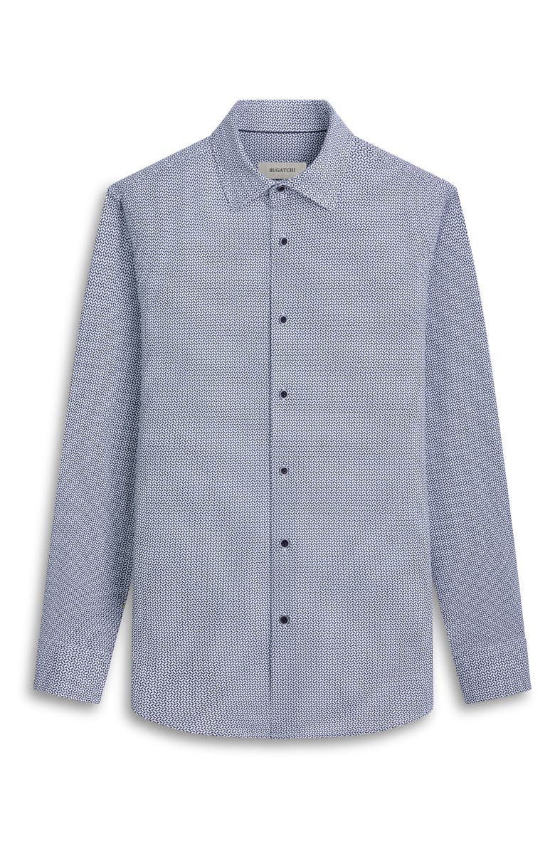 Bugatchi James OoohCotton<sup>®</sup> Geo Print Button-Up Shirt, Alternate, color,