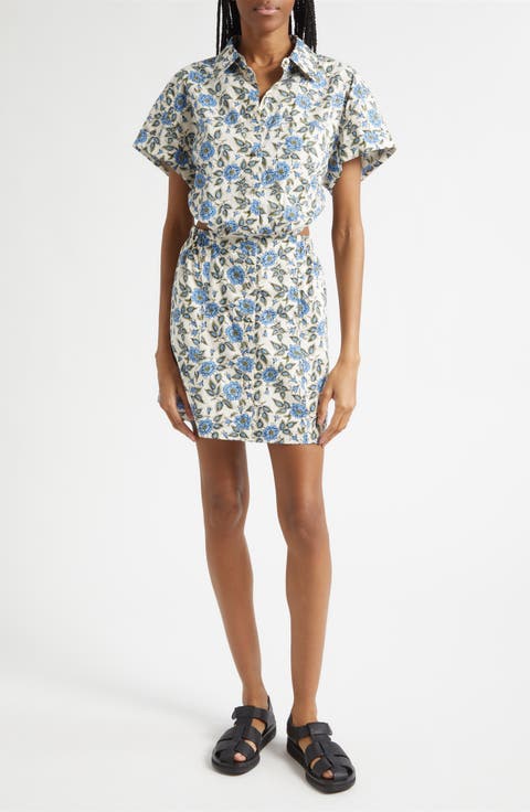 Alba Cutout Back Mini Shirtdress