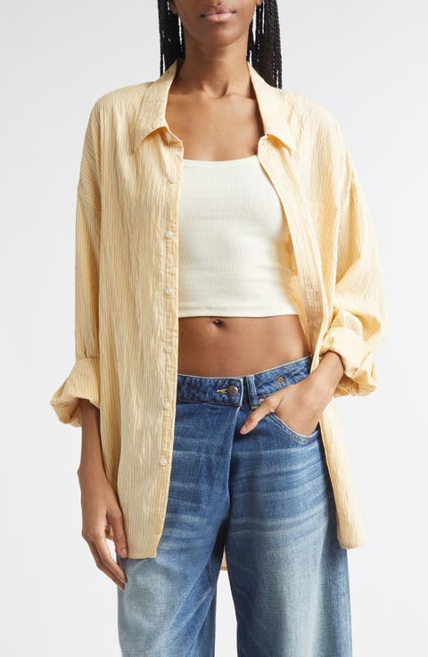 Stripe Button-Up Shirt