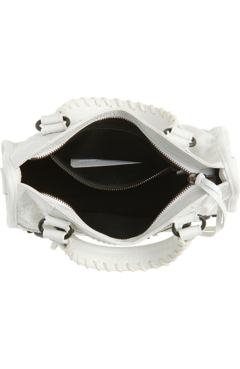 Balenciaga Mini Le City Brogue Bag, Alternate, color, Optic White