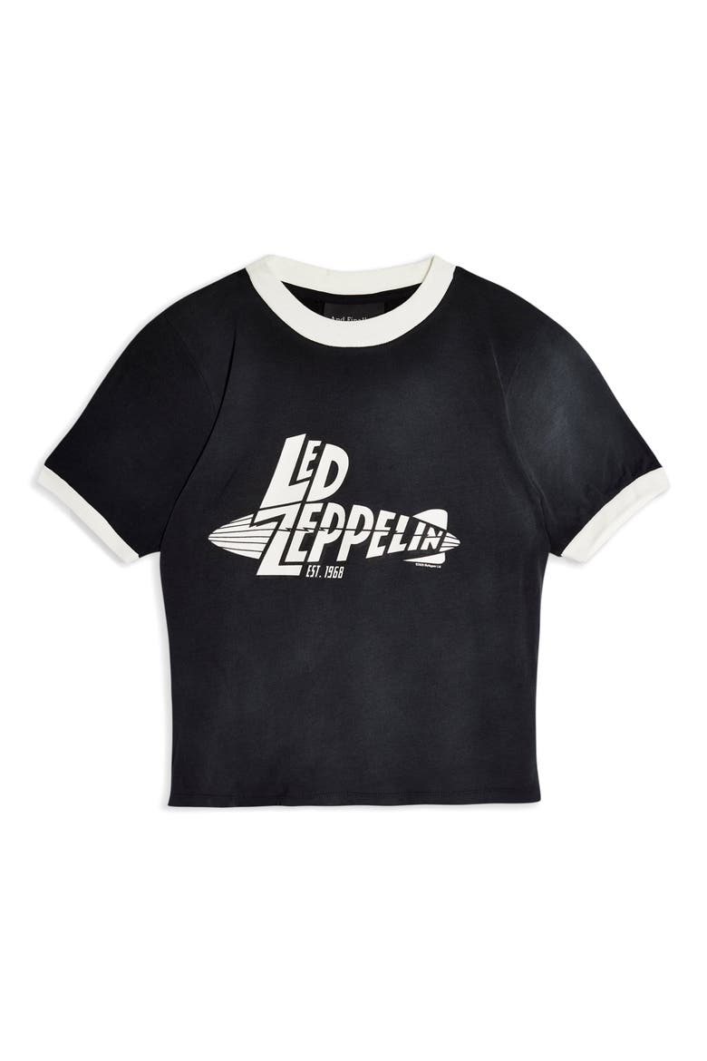 Led Zeppelin Women's Graphic Tee, Alternate, color, BLACK