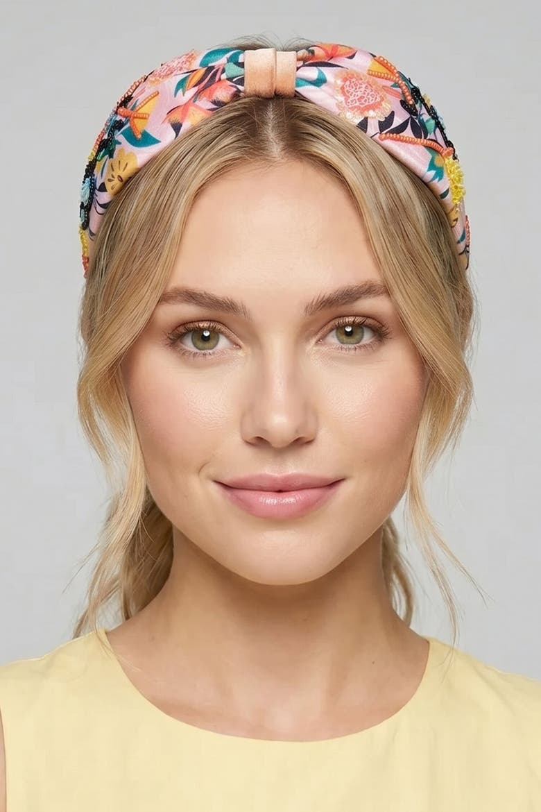 Bahamas Knotted Hair Band, Alternate, color, Orange