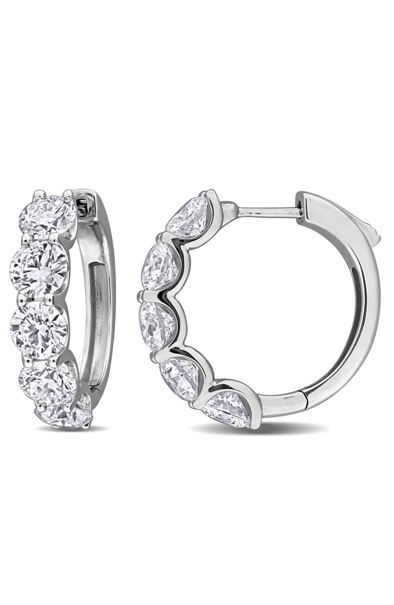 Julianna B. 5ct. t.w. Lab-Grown Diamond Hoop Earrings 14k, Main, color, 