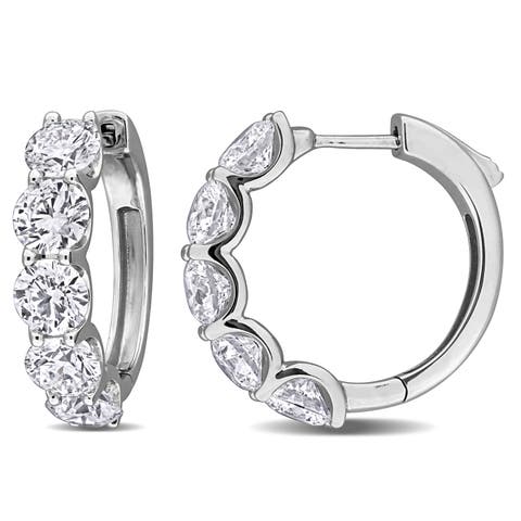 5ct. t.w. Lab-Grown Diamond Hoop Earrings 14k