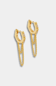 Stella & Dot Charlotte 1/2" Renegade Chain Hoop Earrings