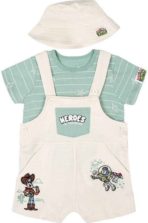 Pixar 3-piece Shortall, T-shirt And Hat Set (baby)