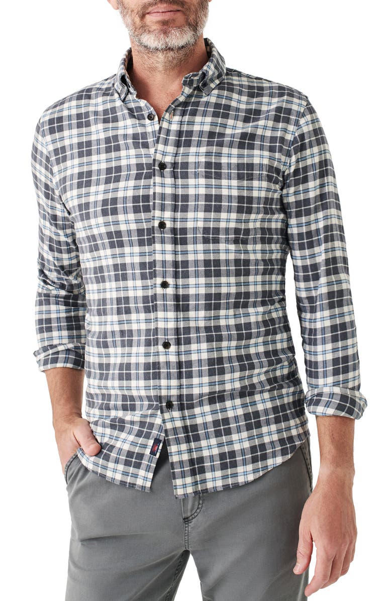 Faherty Movement Plaid Button-Up Shirt, Main, color, 