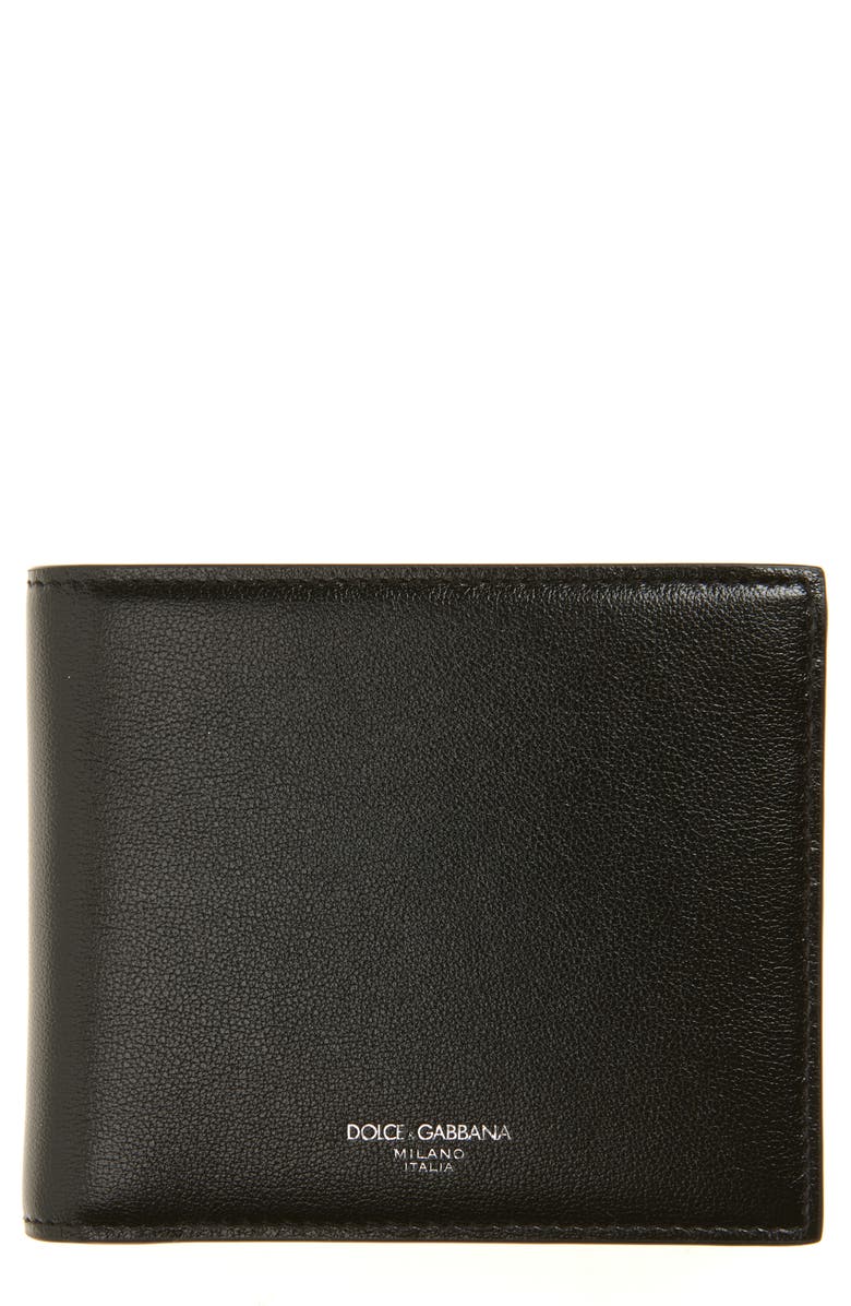 Dolce&Gabbana Leather Bifold Wallet, Main, color,