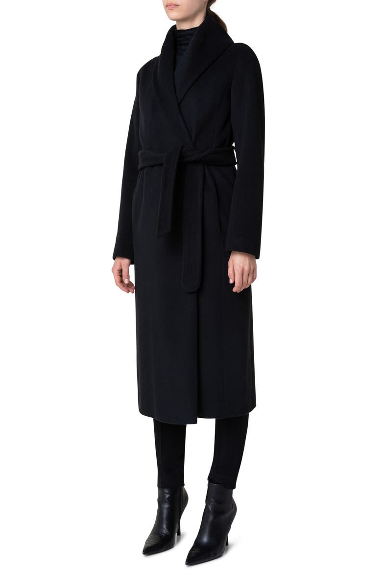 Wool Blend Coat, Alternate, color, BLACK