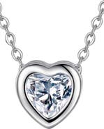 DLORIA Heart Necklace 18k Gold Cubic Zirconia Crystal