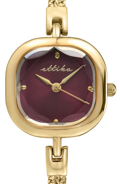 Ettika Petite Square Bracelet Watch, 22mm X 22mm In Gold