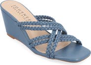 Journee Collection Baylen Braided Strappy Wedge Sandal