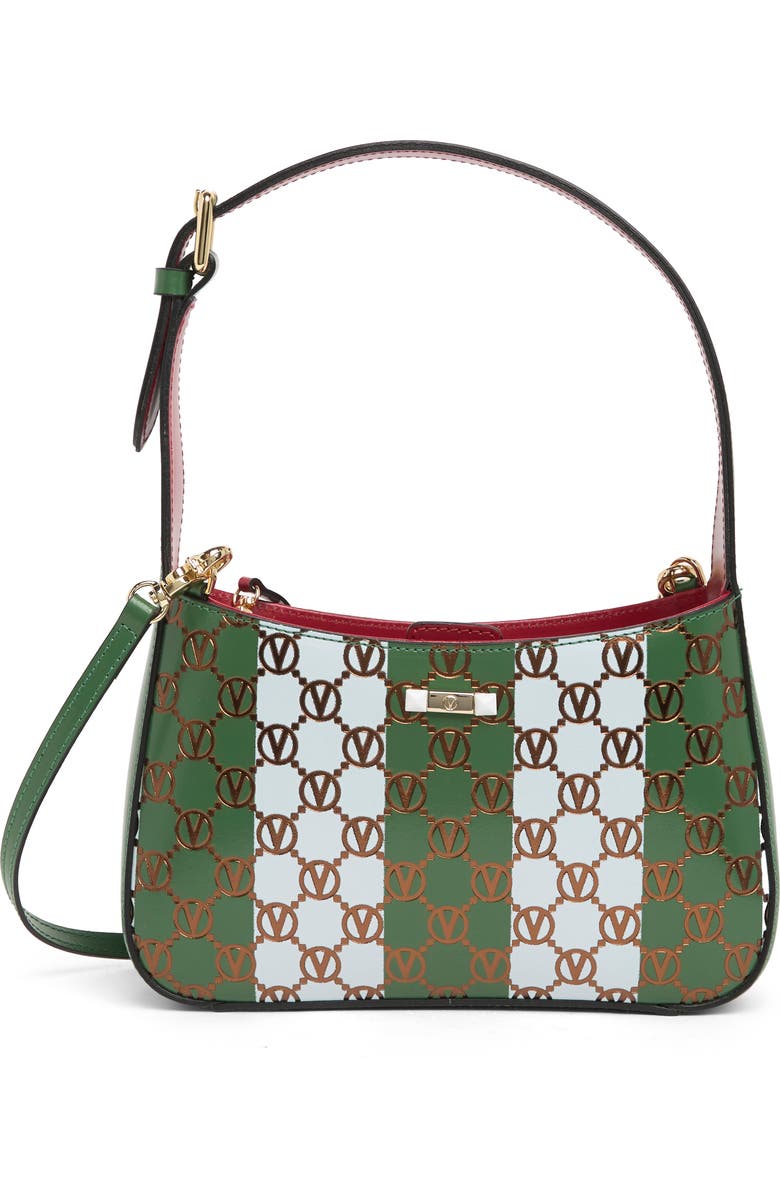 VALENTINO BY MARIO VALENTINO Kai Monogram Stripe Leather Crossbody Bag, Main, color,