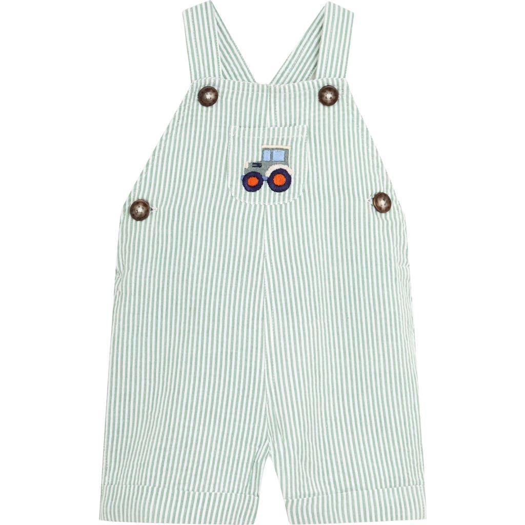 Jojo Maman Bébé Jojo Maman Bebe Tractor Embroidered Overalls In Green