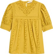Ulla Johnson Una Eyelet Cotton Top