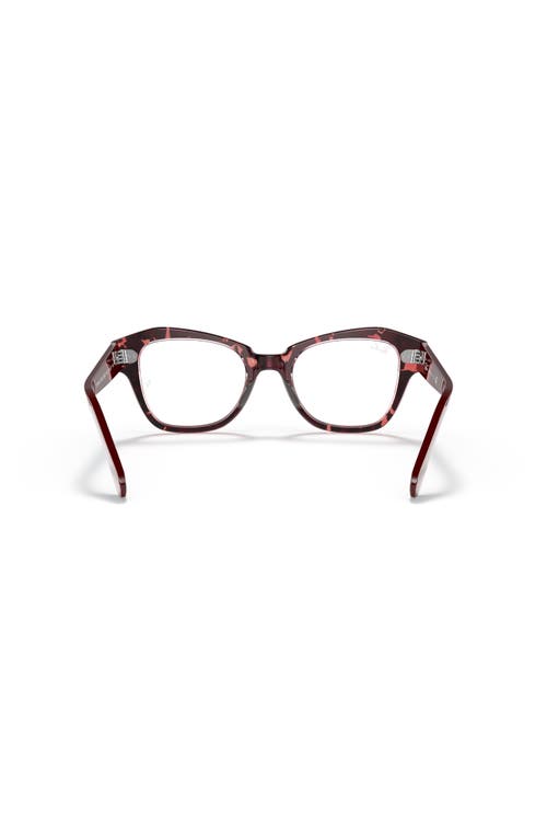 Ray Ban Ray-ban 48mm Irregular Optical Glasses In Brown