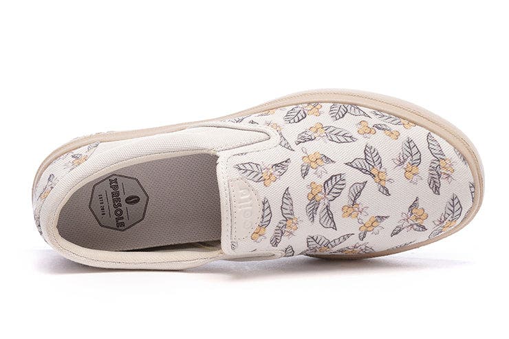 XpreSole Cody Waterproof Slip-On Sneaker, Alternate, color, White Coffee Flowers