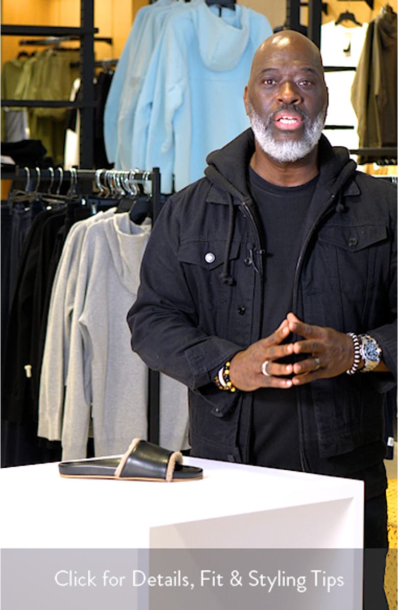 Gallito Genuine Shearling Slide Sandal, sales video thumbnail