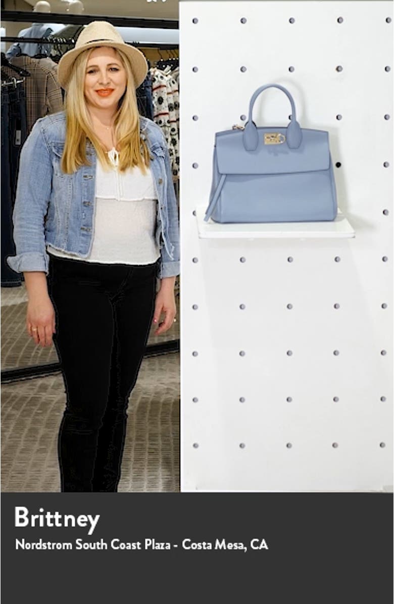 Salvatore Ferragamo The Studio Leather Top Handle Bag, sales video thumbnail