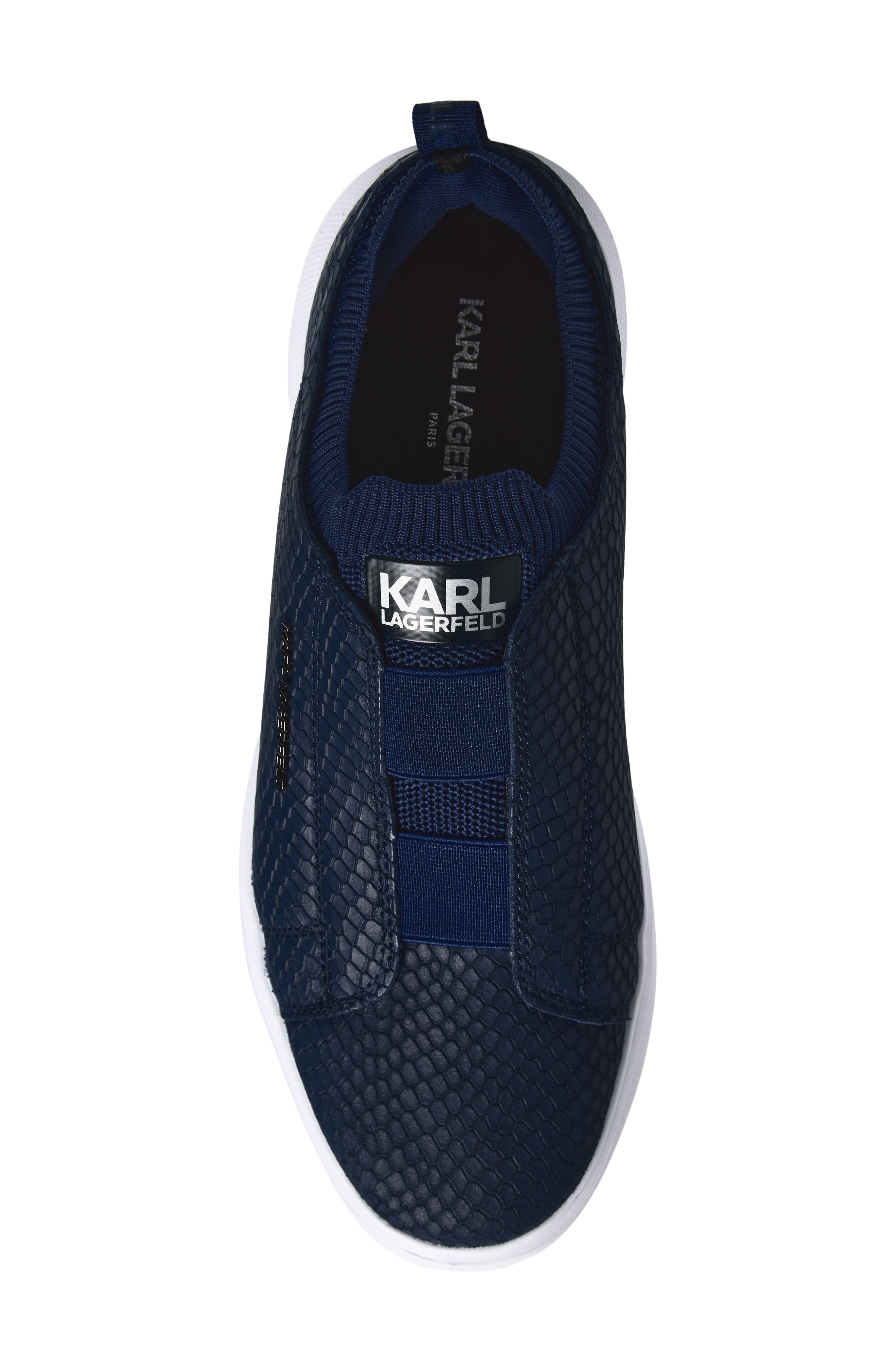 Perren Laceless Sneaker, Alternate, color, BLUE