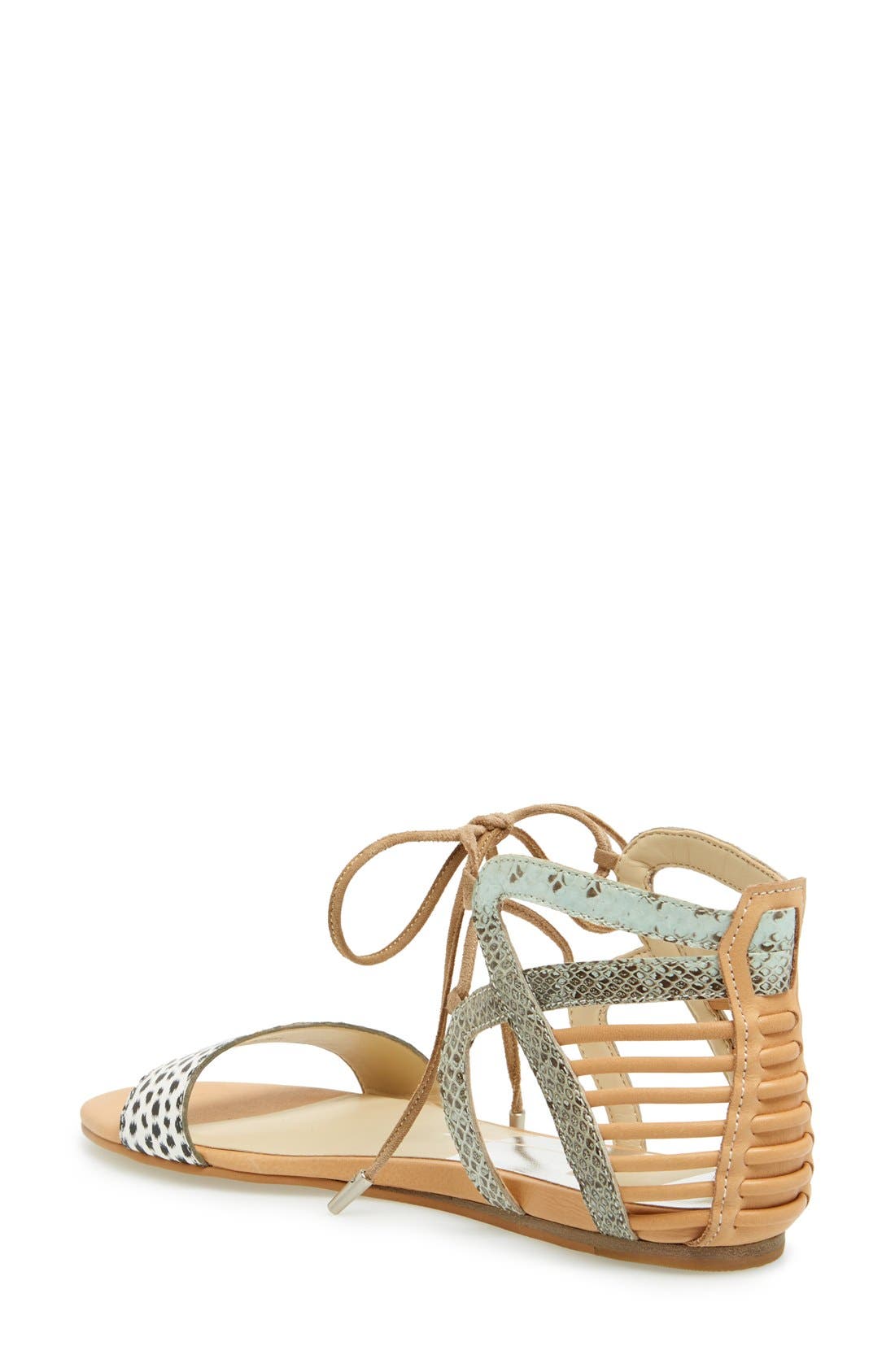 'Ashtyn' Mixed Media Sandal, Alternate, color, MINT MULTI SNAKE