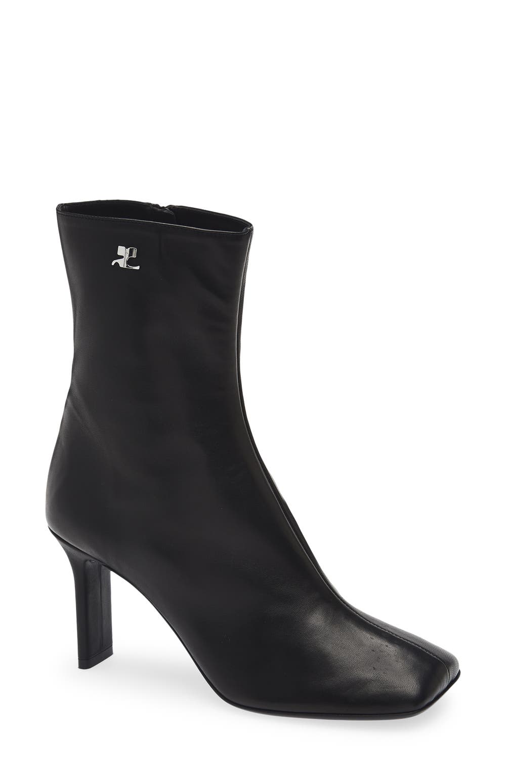 Square Toe Bootie, color, BLACK