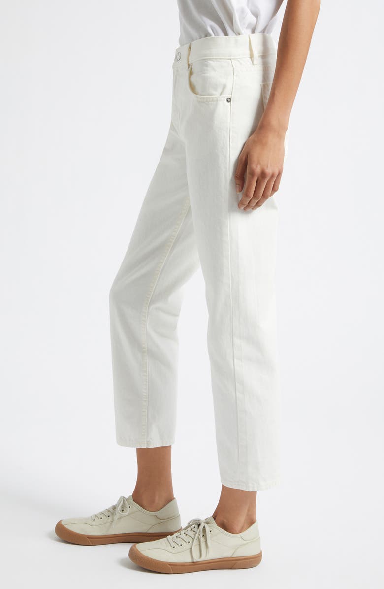 Nili Lotan Lorimer Straight Leg Jeans, Alternate, color, Cream