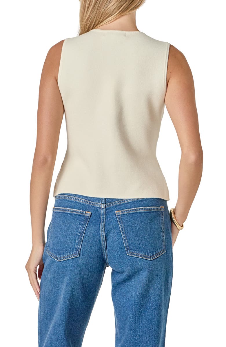 English Factory Button-Up Vest, Alternate, color, Cream