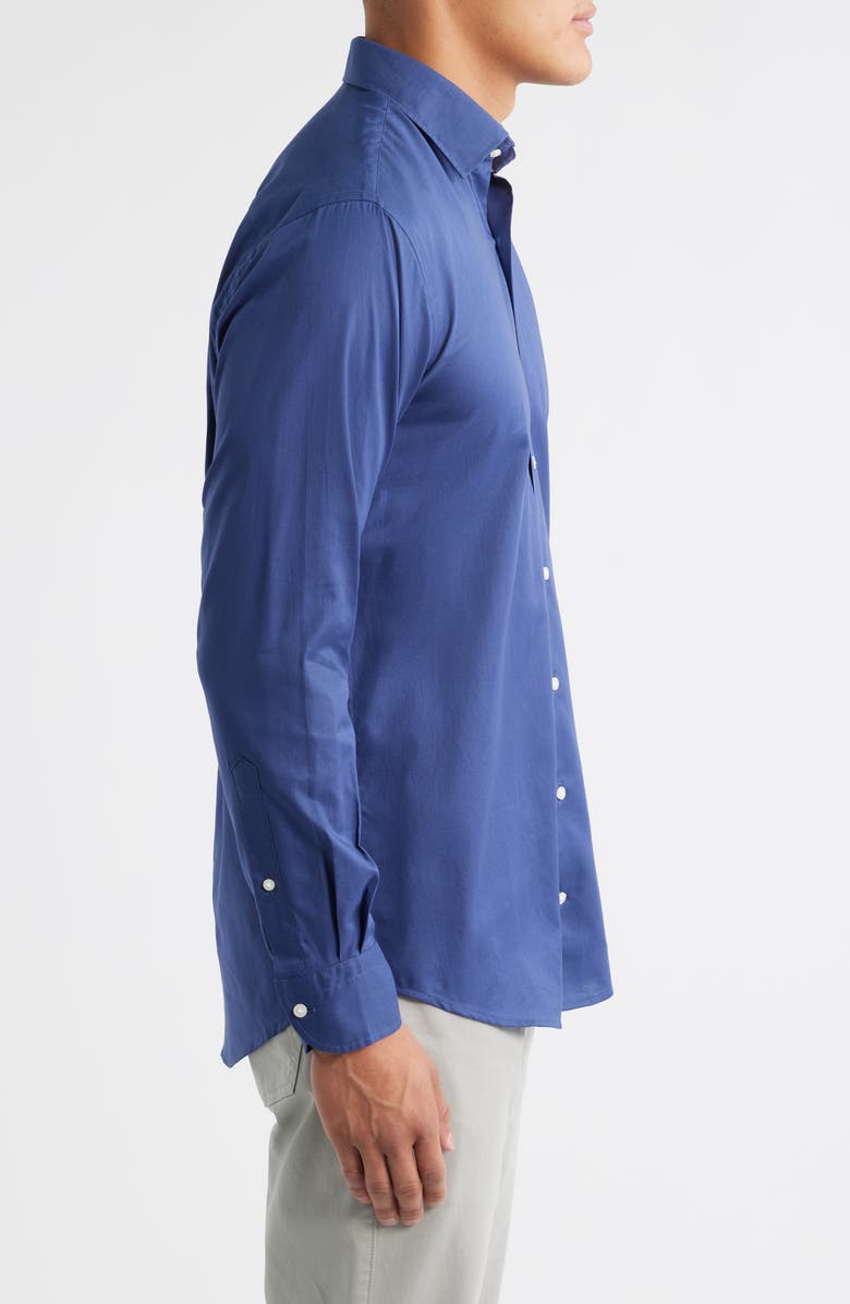 Peter Millar Highlands Soft Twill Button-Up Shirt, Alternate, color, Navy