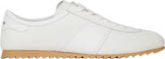 SANDRO Leather and suede low-top trainers