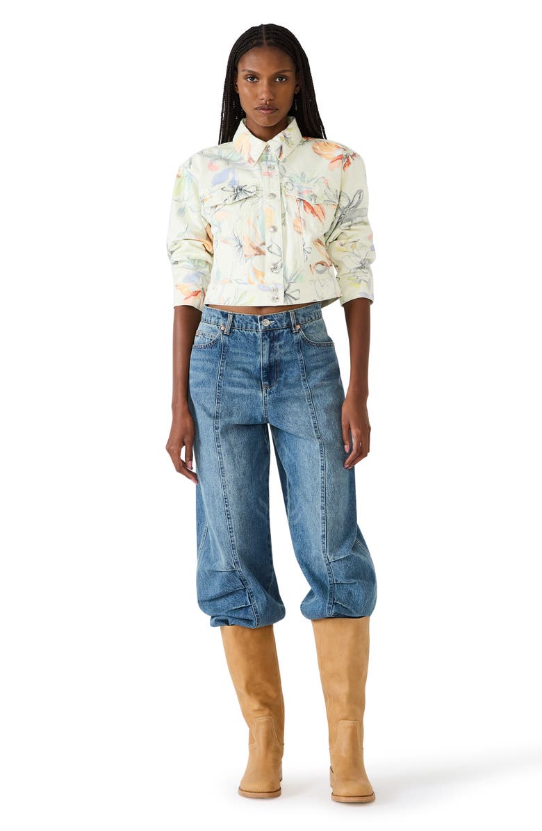 Steve Madden Raleigh Nonstretch Denim Jacket, Alternate, color, Vintage Ivory