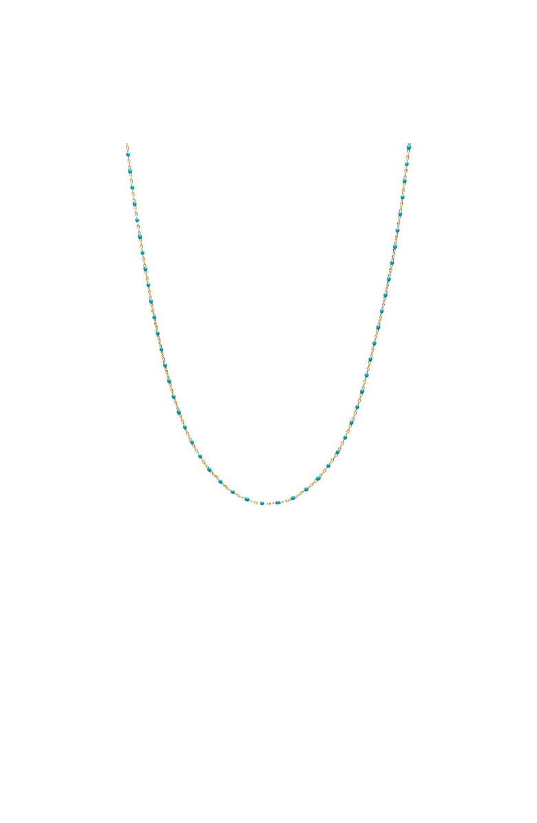BY ADINA EDEN Turquoise Enamel Beaded Chain Necklace, Main, color, Turquoise