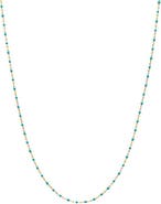 BY ADINA EDEN Turquoise Enamel Beaded Chain Necklace