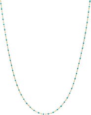 BY ADINA EDEN Turquoise Enamel Beaded Chain Necklace