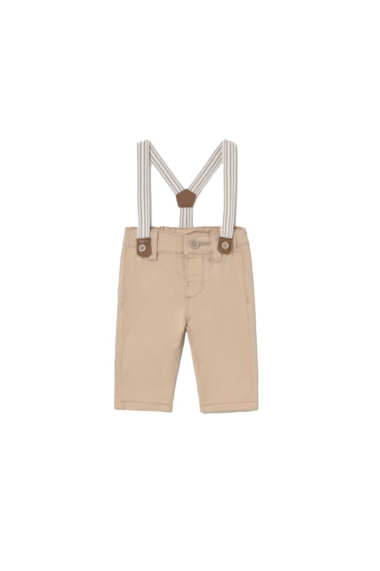 Pants With Suspenders, Main, color, Beige