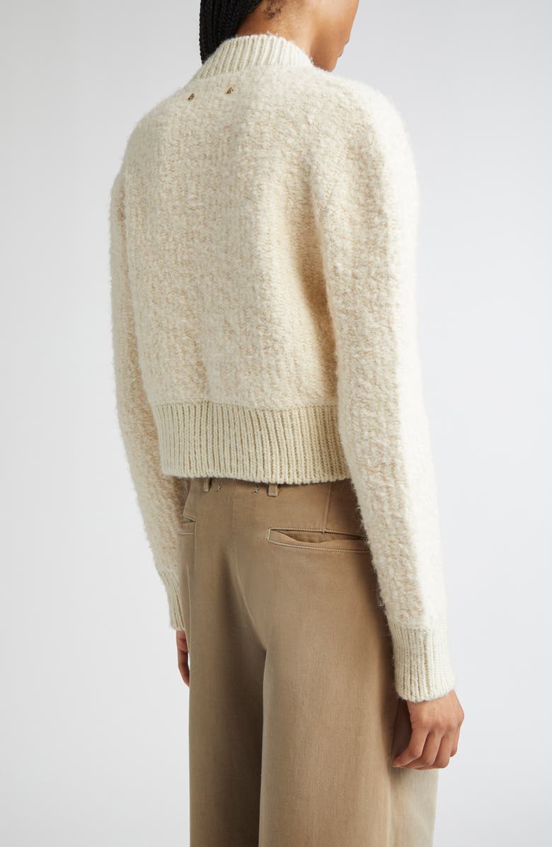 Golden Goose Journey Crop Sweater Jacket, Alternate, color, Natural White