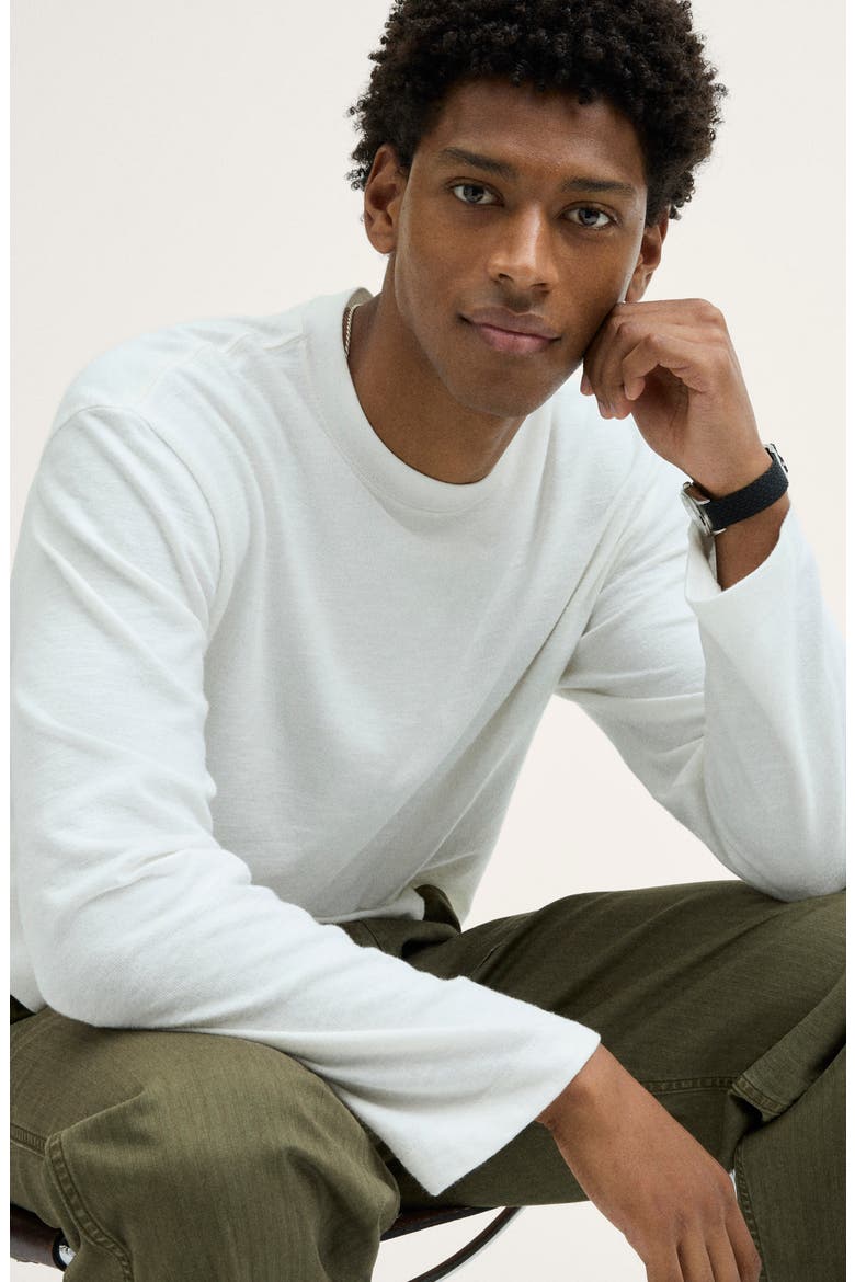 Weekend Slub Long Sleeve T-Shirt, Alternate, color, SOFT WHITE