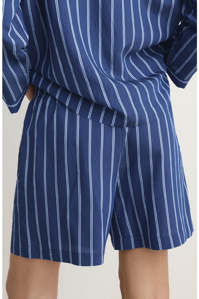 Stripe Pajama Shorts, Alternate, color, INDIGO BLUE
