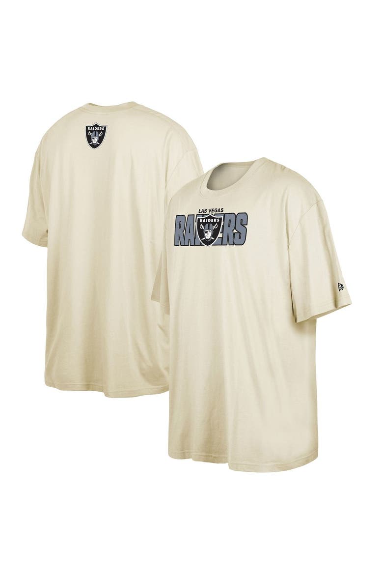 Men's New Era  Cream Las Vegas Raiders 2023 NFL Draft Big & Tall T-Shirt, Main, color, Cream