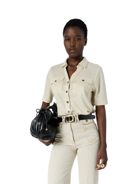Moana Open Collar Linen Shirt
