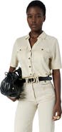GERARD DAREL Moana Open Collar Linen Shirt