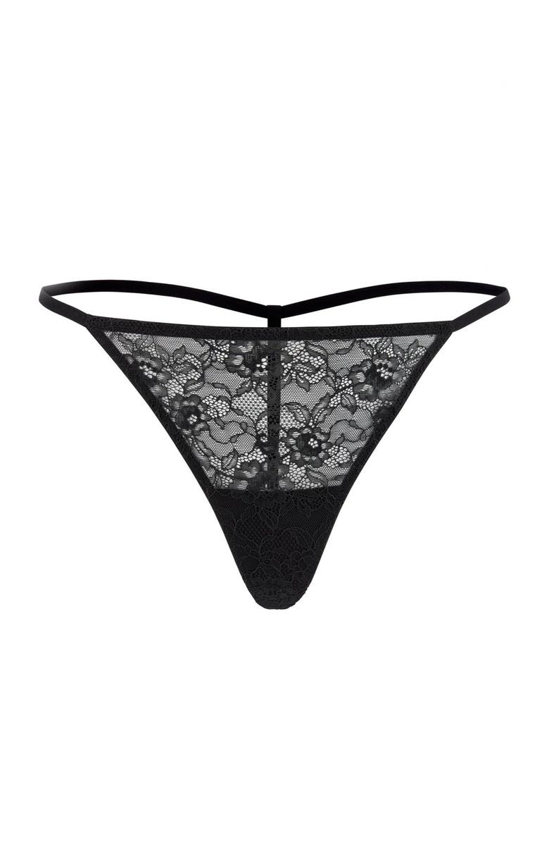 Adore Me Lynn G-String Panties, Alternate, color, Black
