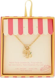 Leith Cubic Zirconia Fruit Charm Necklace